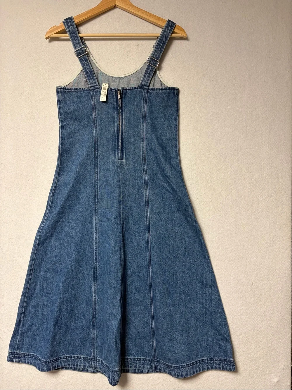 Madewell Denim Midi Dress XXS Adjustable Straps Fit & Flare NWT Fair Trade